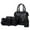 Black, variant on FNFYFH Women Handbag Purse 4Pcs Vintage Shoulder Bag PU Leather Crossbody Clutch Bag for School Work Travel