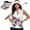 Patriotic Floral Star Print, variant on Aplkyhs Pink Glitter Women's Golf Shirt and Sun Visor Hat Set Sleeveless Collared Racerback Quick Dry Moisture Wicking Fabric Adjustable UV Protection Sun Visor for Golf,Running,Outdoor Activities
