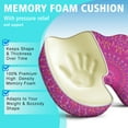 thumbnail image 5 of Premium Mandala Pattern Memory Foam Seat Cushion Ergonomic Chair Pad for Office Chair, Car, Airplane & Bleachers Sciatica, Tailbone Hip & Back Pain Relief - Chair Cushion for Long Office Workers., 5 of 5