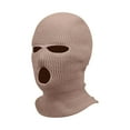 thumbnail image 2 of Mlqidk 3-Hole Knitted Full Face Cover Ski Mask, Winter Balaclava Warm Knit Full Face Mask for Outdoor Sports Beige, 2 of 5