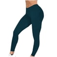 thumbnail image 4 of REALiKUN Women's Comfort Stretch Soft Solid Print High Waist Band Active Yoga Pants Leggings, 4 of 5