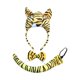 thumbnail image 1 of Conjunto de diadema con cola y pajarita de animal para disfrazarse, regalo de Halloween, cosplay para carnaval. Tigre, 1 of 7