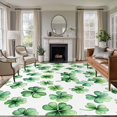 thumbnail image 2 of Area Rug 72×108in, St. Patrick's Day Lucky Shamrock Floor Carpet Living Room Rug, Pastoral Green Leaves Non-Slip Welcome Mat Indoor Rugs for Bedroom Dining Room, 2 of 9