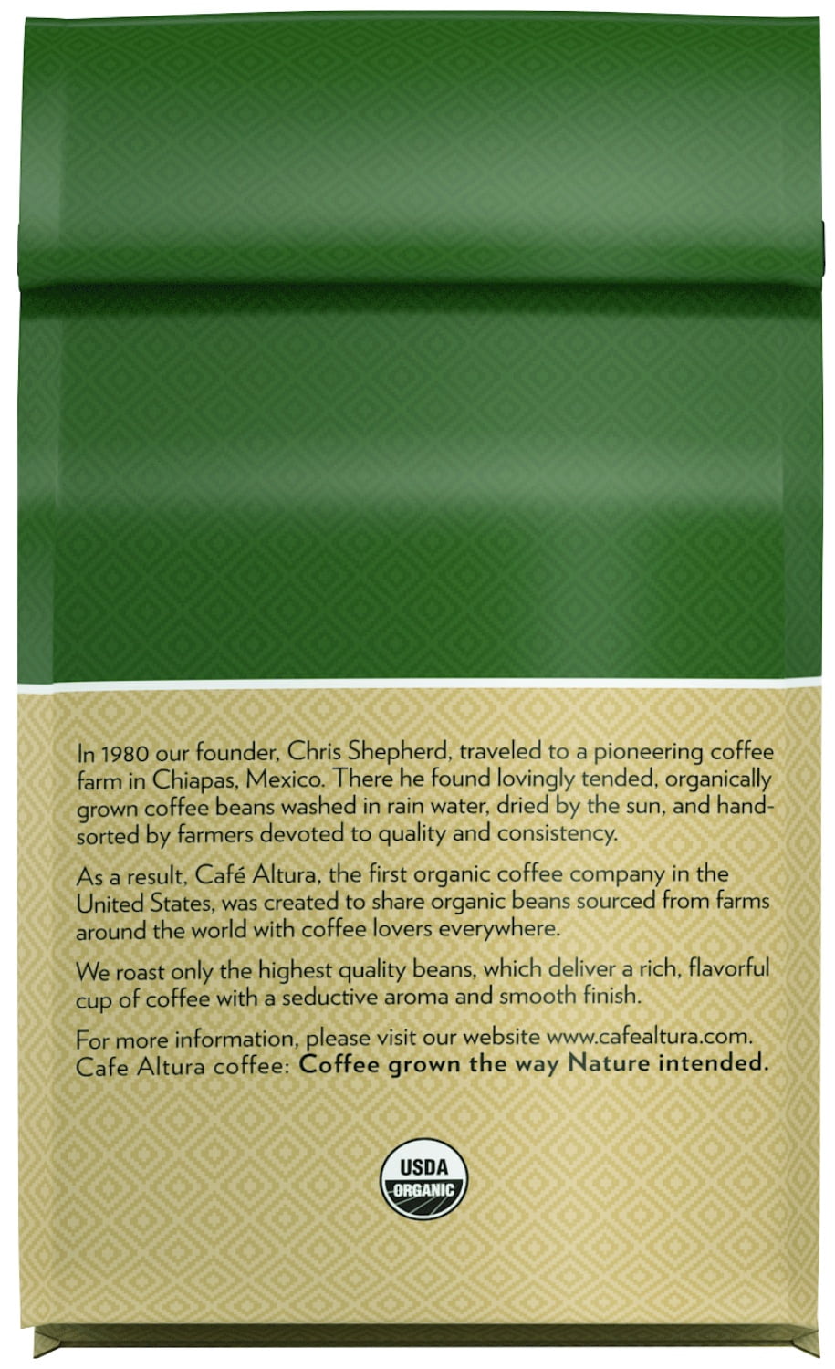 Café Altura Whole Bean Organic Coffee, Morning Blend, Whole Bean, 20 oz Bag