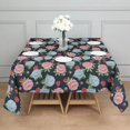 thumbnail image 3 of Pioneer Flower Floral Print Pattern Square Tablecloth, Waterproof Wipeable Spillproof Washable Table Cover for Home Kitchen Party Decor, 52"x52", 3 of 6
