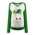 thumbnail image 4 of DPTALR Blouse Décontractée pour Femmes Imprimée pour la Saint-Patrick Manches Longues Col en V, 4 of 4