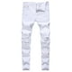 thumbnail image 1 of Pantalones de Mezclilla de Motocicleta Elásticos de Hip-Hop Rectos Rasgados Nuevos Ajustados Para Hombres Odeerbi ODB-6, 1 of 3