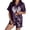 Z3-Purple, variant on MuXiKeJi Clothes Women Halloween Pajama Set Ghost Pumpkin Print Short Sleeve Button Top Shorts 2 Piece Loungewear Sleepwear,Women Halloween Night Gown