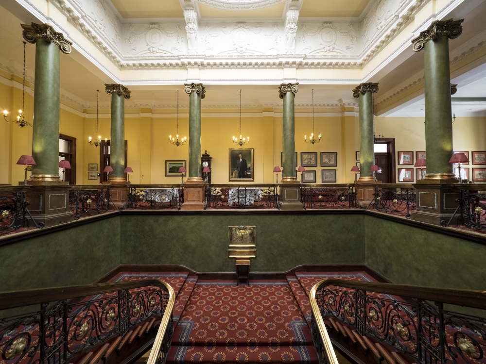 Interiors of the Rand Club, Loveday Street, Johannesburg, Gauteng