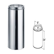 DuraVent 6DT-24SS 6 x 24 Length Chimney Pipe Stainless Steel