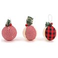 thumbnail image 4 of 12-Piece Natural Jute Christmas Ornaments - Baubles Ornaments - Red & Green - 3.2 Inches, 4 of 4
