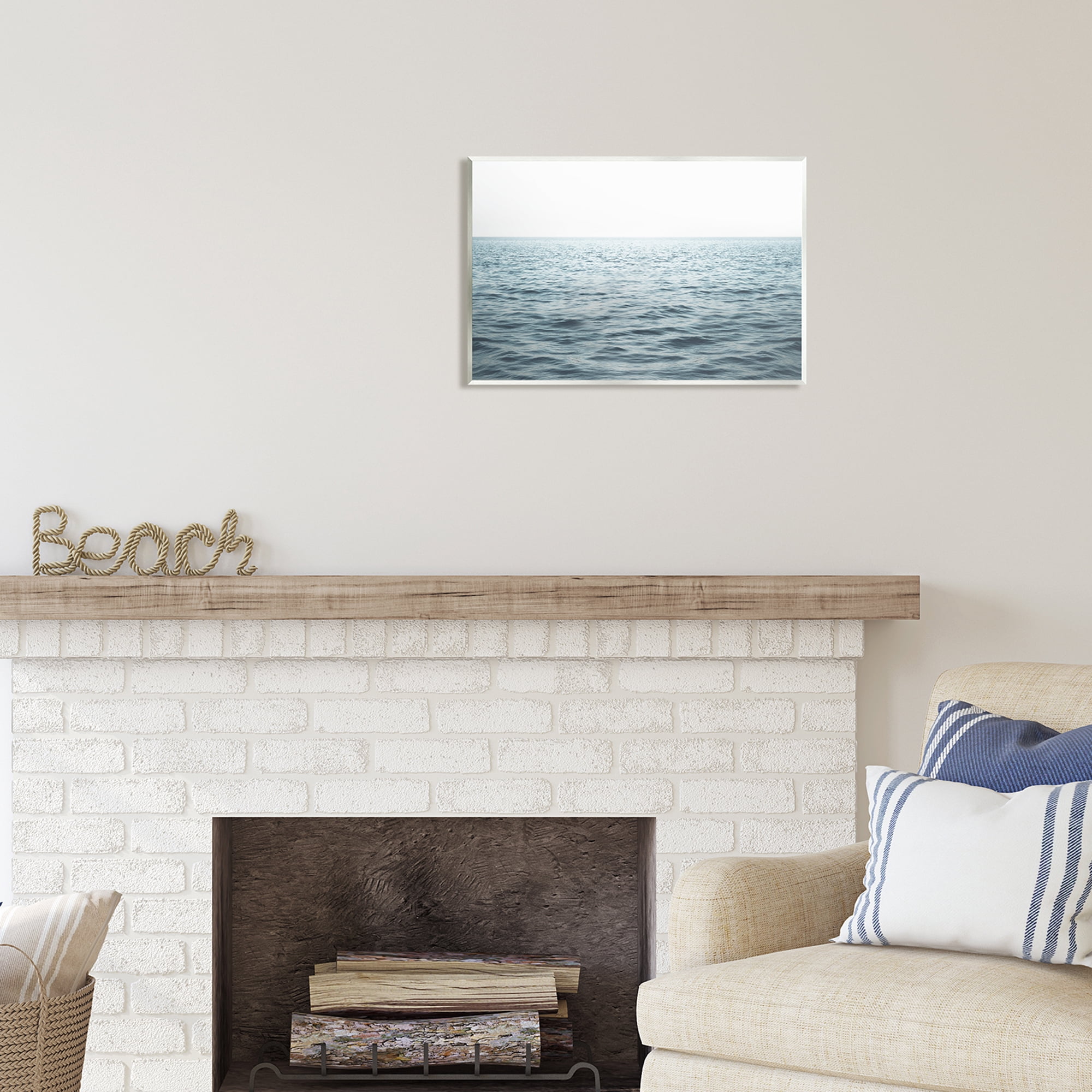 Stupell Industries Blue Sea Waves Photography Nature Photography Unframed Art Print Wall Art, 19 x 13