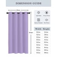 thumbnail image 6 of Minimalist Solid Color Thermal Insulated Blackout Curtains for Bedroom 24 Length Pure Lavender Purple Simple Room Darkening Curtain 1 Panel Grommet Window Curtain Drape for Living Room Nursery Room, 6 of 7