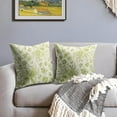 thumbnail image 3 of Sage Green Floral Pillow Covers 18x18 Set of 2 Spring Flower Vintage Chinoiserie Cream Decorative Throw Pillows Outdoor Country Farmhouse Pillowcases Square Cushion Case Decor for Home Sofa Couch Bed, 3 of 6