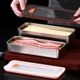 thumbnail image 1 of Bacon Container for Refrigerator Stainless Steel Airtight Bacon Storage Containers with Lids Dishwasher Safe Deli Meat Crisper Box Space-Saving Kitchen Tools, 1 of 7