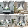 thumbnail image 3 of Nautical Anchor Swag Valances for Windows, Kitchen Curtains 36 Inch Length 2 Panels Set, Rudder Stars Retro Black Grey Wooden Grain Short Curtains for Small Windows Rod Pocket Cafe Curtains 28"x36", 3 of 8