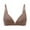 Coffee, variant on Womens Seamless Triangle Bras Fashion Deep V Neck Front Closure Bralettes Wireless Adjustable Strap Bras