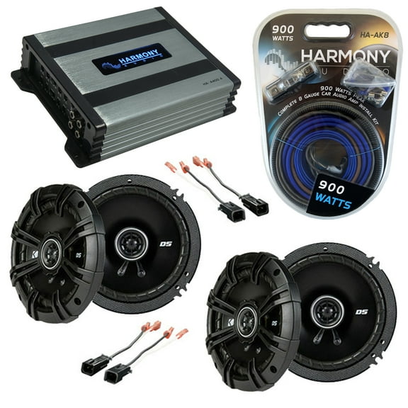 Fits Jeep Cherokee 1997-2001 Speaker Replacement Kicker (2) DSC65 HA-A400.4 Amp