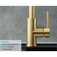 thumbnail image 4 of Gold Kitchen Faucet with Removable Sprayer Brass and Stainless Steel with Ceramic Cartridge for Kitchen Sink Brushed, 4 of 5
