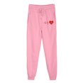 thumbnail image 2 of LEBONYARD Women Wide Leg Pants Loose High Waist Trousers,Womens Pants Clearance,Women Casual Trousers and Trousers Plus Velvet Running Fitness Sports Pants Pink S, 2 of 8