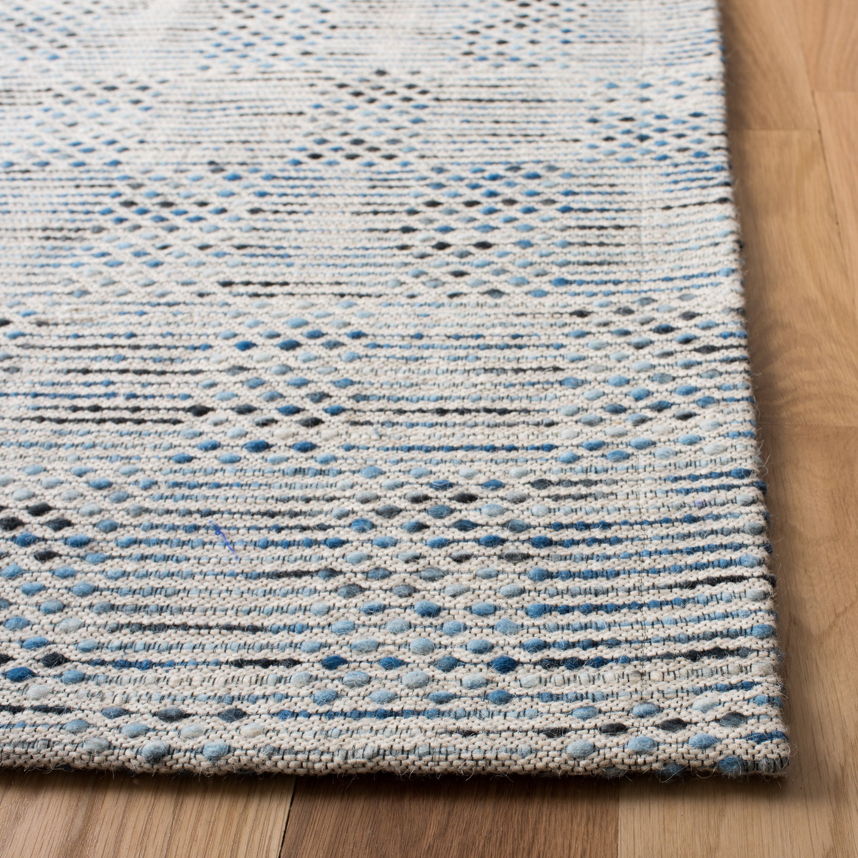 SAFAVIEH Marbella Johann Abstract Striped Area Rug, Navy/Beige, 8' x 10'