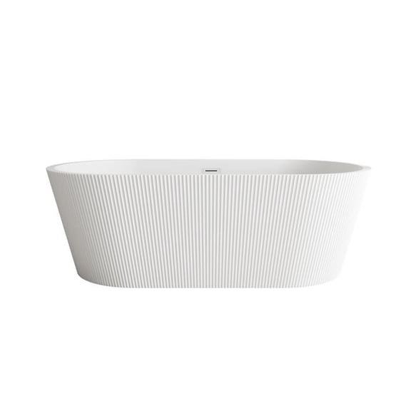 Elegant Kitchen & Bath BT30767GW-PCH 67 in. Bathtub, Glossy White with Chrome Trim