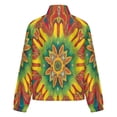 thumbnail image 6 of Jackets for Women Winter Coat Jackets Flannel Stand Collar Jacket(Vibrant Colorful Psychedelic Mandala Art,Size:S-4XL), 6 of 7
