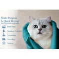 thumbnail image 4 of Dan River Cat Towel pack of 1 Soft Absorbent and Fast Drying Cotton Pet Towel - Teal, 20x40 in, 4 of 6