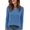 Navy, variant on Women's Ribbed Knit Long Sleeve Tops Keyhole Neck Blouse Slim Fit Hollow Out V Neck Casual Basic Sweater, White S