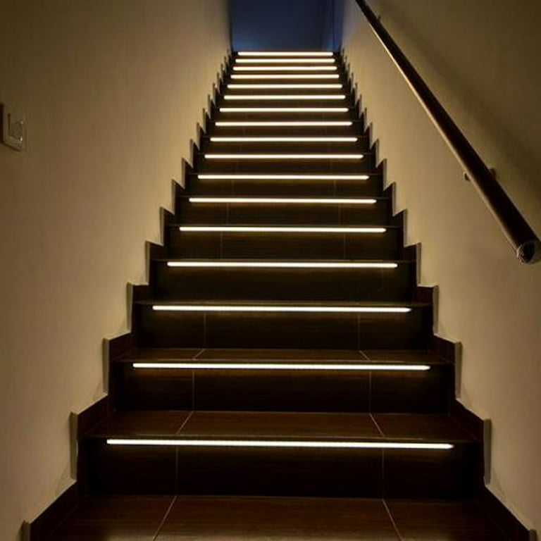 Buodes Led Lights Smart Stair Lights Turn On When You Walk On Them Night Induction Stair Light