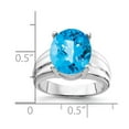 thumbnail image 5 of Primal Gold 14 Karat White Gold 12x10mm Oval Blue Topaz Ring, 5 of 5