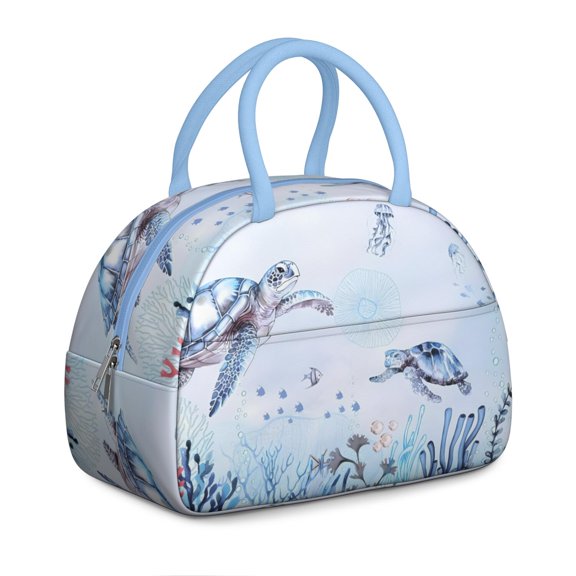 Insulated Lunch Bag Women, Reusable Cute Sea Life Tote Lunch Box, Leakproof Cooler Lunch Bags for Work Office Travel Picnic