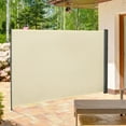 thumbnail image 2 of Outsunny 118" x 79" Retractable Side Awning Folding Privacy Screen Cream White, 2 of 10
