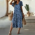 thumbnail image 2 of Vestido de Verano para Mujeres Impresión de Leopardo Manga Corta Vestido de Moda Sexy, Vestido de Verano Corto para Ocasional Y Fiesta, 2 of 6