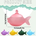 thumbnail image 3 of Vintage Fish on Nest Crystal Glass Covered Candy Dish, Clearance, Decorative Pedestal Bowl with Lid, Colorful Glass Jar for Candy, Jewelry, Home Decor & Table Centerpiece(B), 3 of 6