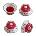 thumbnail image 2 of 4 Piezas Rojo para Las Perillas de Control de Guitarra para Guitarra Eléctrica shamjiam Perillas de volumen de tono, 2 of 5