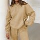 thumbnail image 5 of Conjunto de sudadera con capucha para mujer con bolsillos holgados jersey pantalones superiores traje de vacaciones, 5 of 9