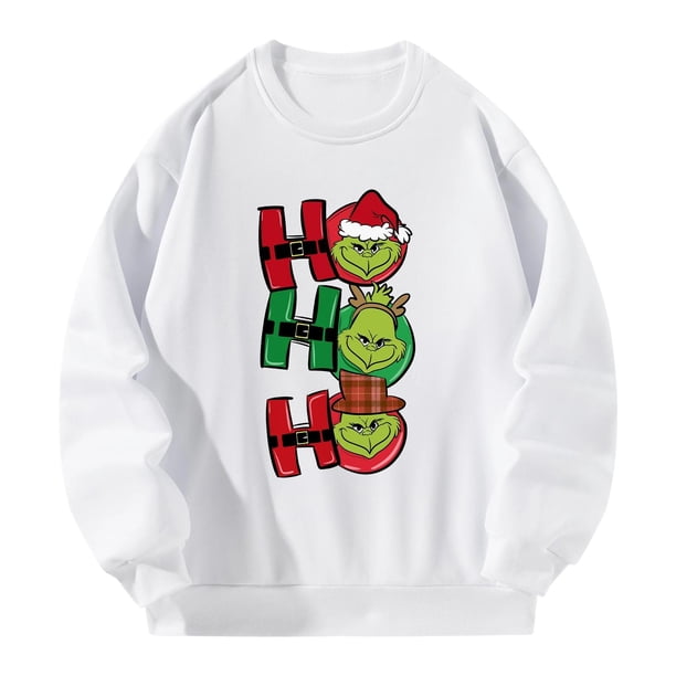 Hombres Mujeres Sudadera con cuello redondo Sin capucha Tops de moda para el trabajo Otoño Salir Blanco Yuyangstore Sudaderas con cuello redondo