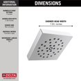 thumbnail image 4 of Delta 52484 Universal Showering Ultrasoak 7-13/16" Square 1.75 GPM Multi Function Rain, 4 of 7