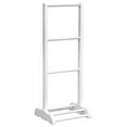 thumbnail image 4 of Gymax 3-Bar Acacia Wood Towel Rack Freestanding Bathroom w/ Bottom Storage Shelf White, 4 of 9