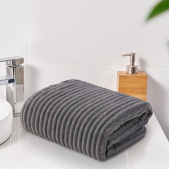 Toalla de Baño con Barra de Leche de Coco, Terciopelo Absorbente, Toalla de Baño Grande para El Hogar.