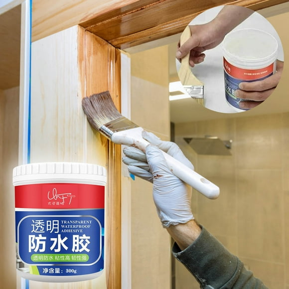 Ihhxbz Home Transparent Adhesive Bathroom Kitchen Smashing Brick Coating Exterior Wall Roof Windowsill Leak Sealing and Waterproofing 300g