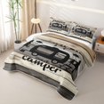 thumbnail image 3 of Catabedysis Camping Gifts Quilt King,Sweet Camper Print King Coverlet Set For Boys,Multicolor,3 Pieces, 3 of 7