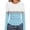 *Light Blue, variant on ClodeEU Women's Color Block Tunic Tops ,Casual Long Sleeve Round Neck Fall Shirts Blouses Orange,Womens Plus S