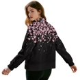 thumbnail image 3 of DISNIMO Cherry Blossom Printed Jackets for Women Long Sleeve Sweatshirts V Neck Outwear Zip Up Jackets with Pockets, XL, 3 of 7