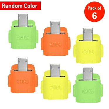 Android Robot Shape Micro USB to USB OTG Converter Adapter (random color) - pack of 6