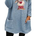 thumbnail image 4 of Gvmfive Womens Christmas Sweatshirt Furry Holiday Pullover Tops, 4 of 4