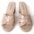 thumbnail image 3 of J. Adams Nori Mules for Women - Dressy Slip On Comfortable and Stylish Interlocking Straps Block Chunky Heeled Sandals, 3 of 7