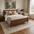thumbnail image 2 of KUETH Modern 5x7 Area Rugs for Living Room, Non Slip Machine Washable Retro Rugs, Low Pile Chenille Print Rug for Bedroom, Dining Room, Home Office, 2 of 4