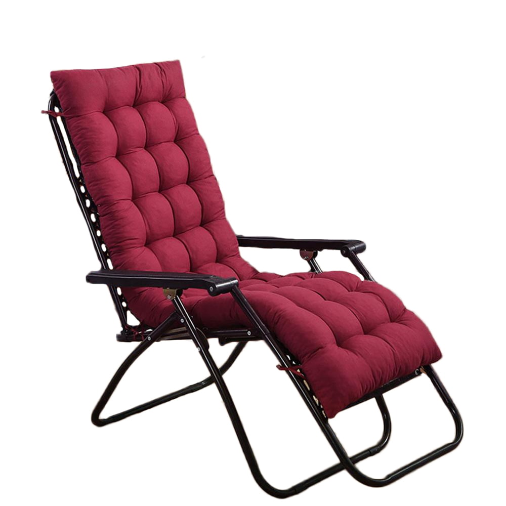 Garden Sun Lounger Recliner Chair Cushion Thicken Foldable Rocking Chair Cushion 